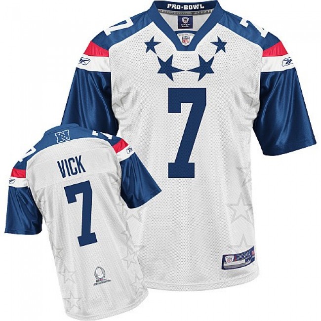 Cheapest Eagles #7 Michael Vick 2011 White and Blue Pro Bowl Stitched NFL  Jersey Sale With Free Shipping.